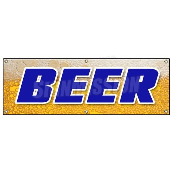 BEER BANNER SIGN brew beer beverage keg bar restaurant liquor